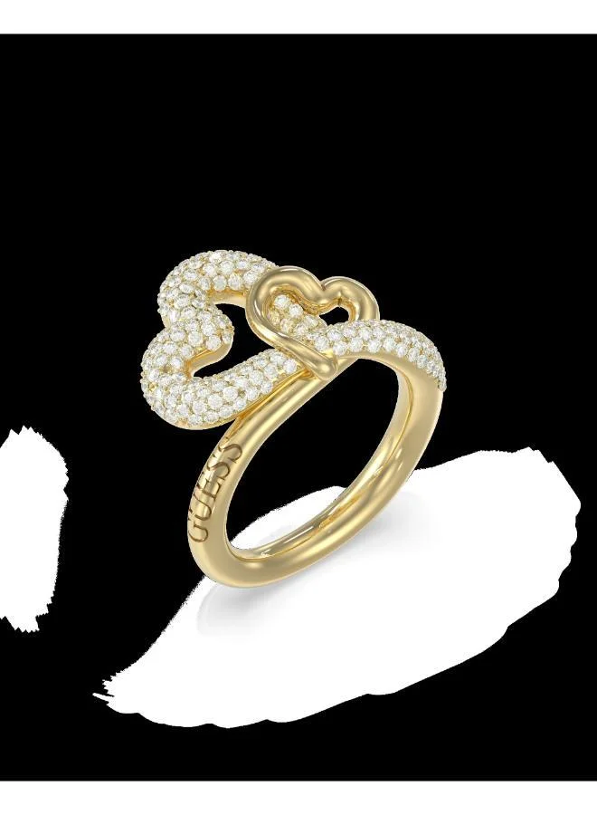 جس Pave Hearts Ring